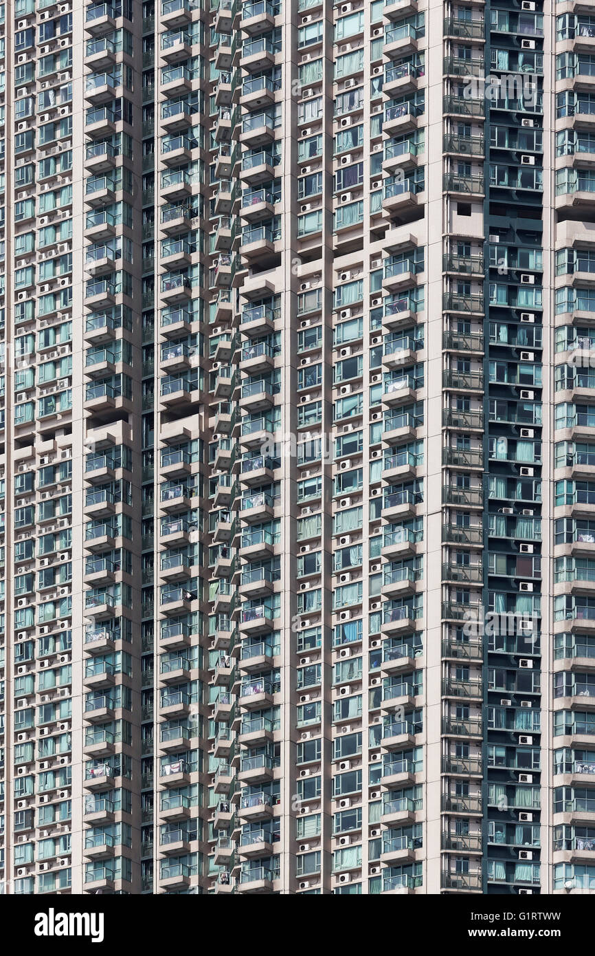 Victoria torri, alto edificio residenziale, Tsim Sah Tsui, Kowloon, Hong Kong, Cina Foto Stock