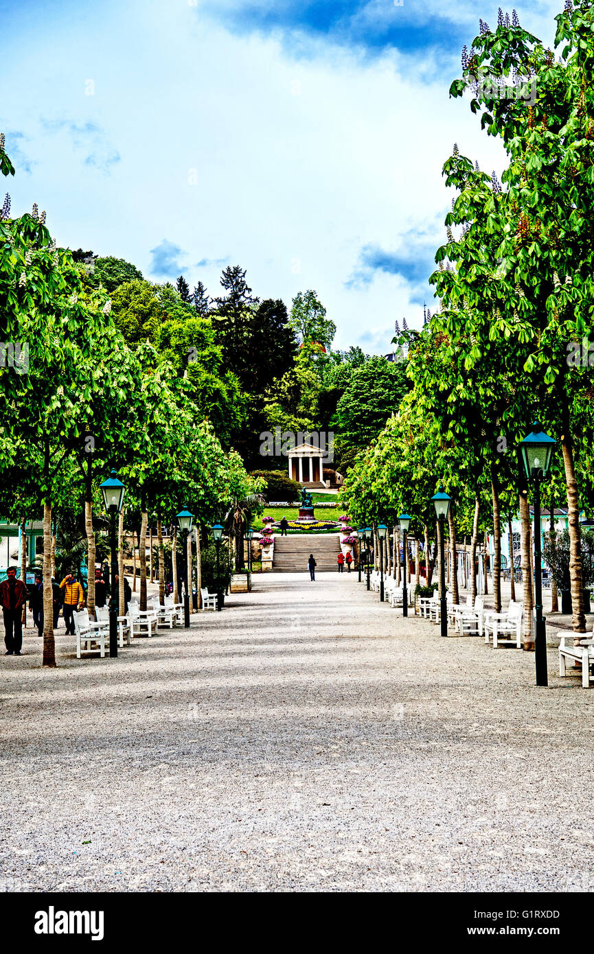 Kurpark und Spielcasino in Baden bei Wien; Casinò di Baden vicino a Vienna Foto Stock