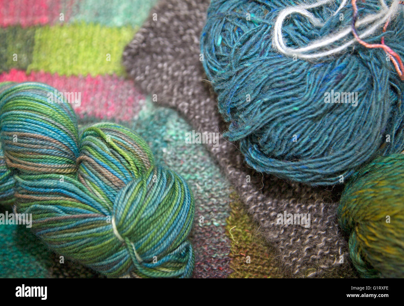 Lana per maglieria, Londra Foto Stock