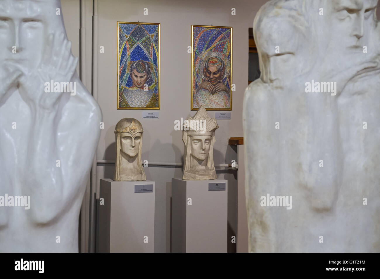 Bolesław Biegas mostra nel museo Mazovian nel Plock Polonia Foto Stock