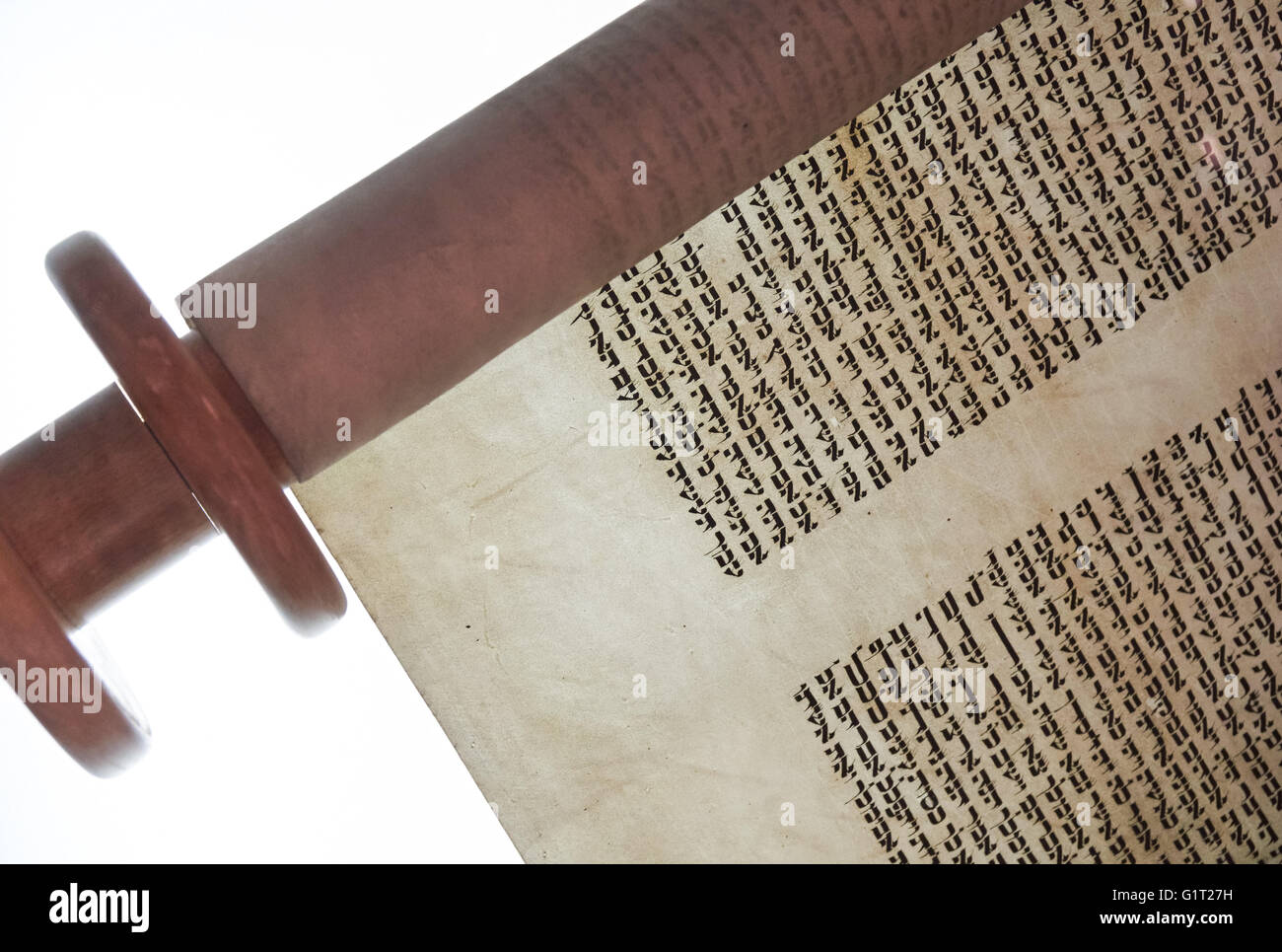 Torah scorrere nel Museo di Mazovian ebrei di Plock Polonia Foto Stock