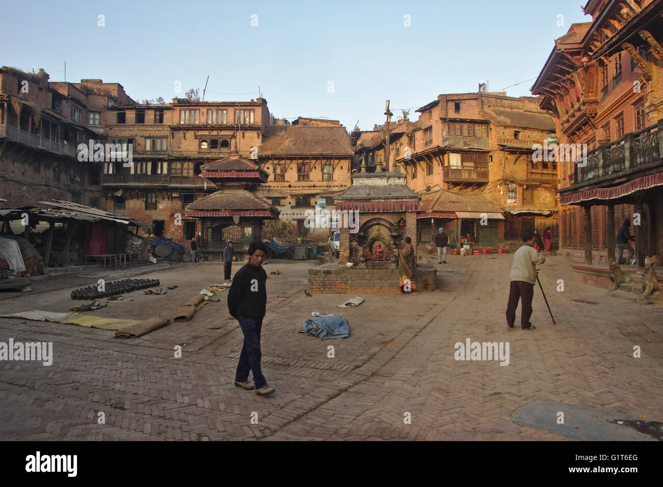Pottery Square, Bhaktapur, Nepal Foto Stock