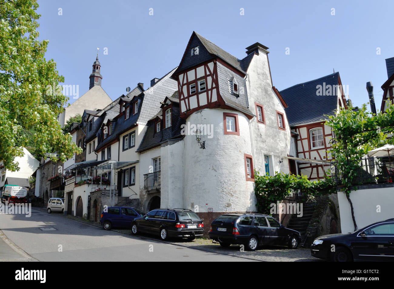 Architettura inusuale in Beilstein, sul fiume Moselle, Germania. Foto Stock