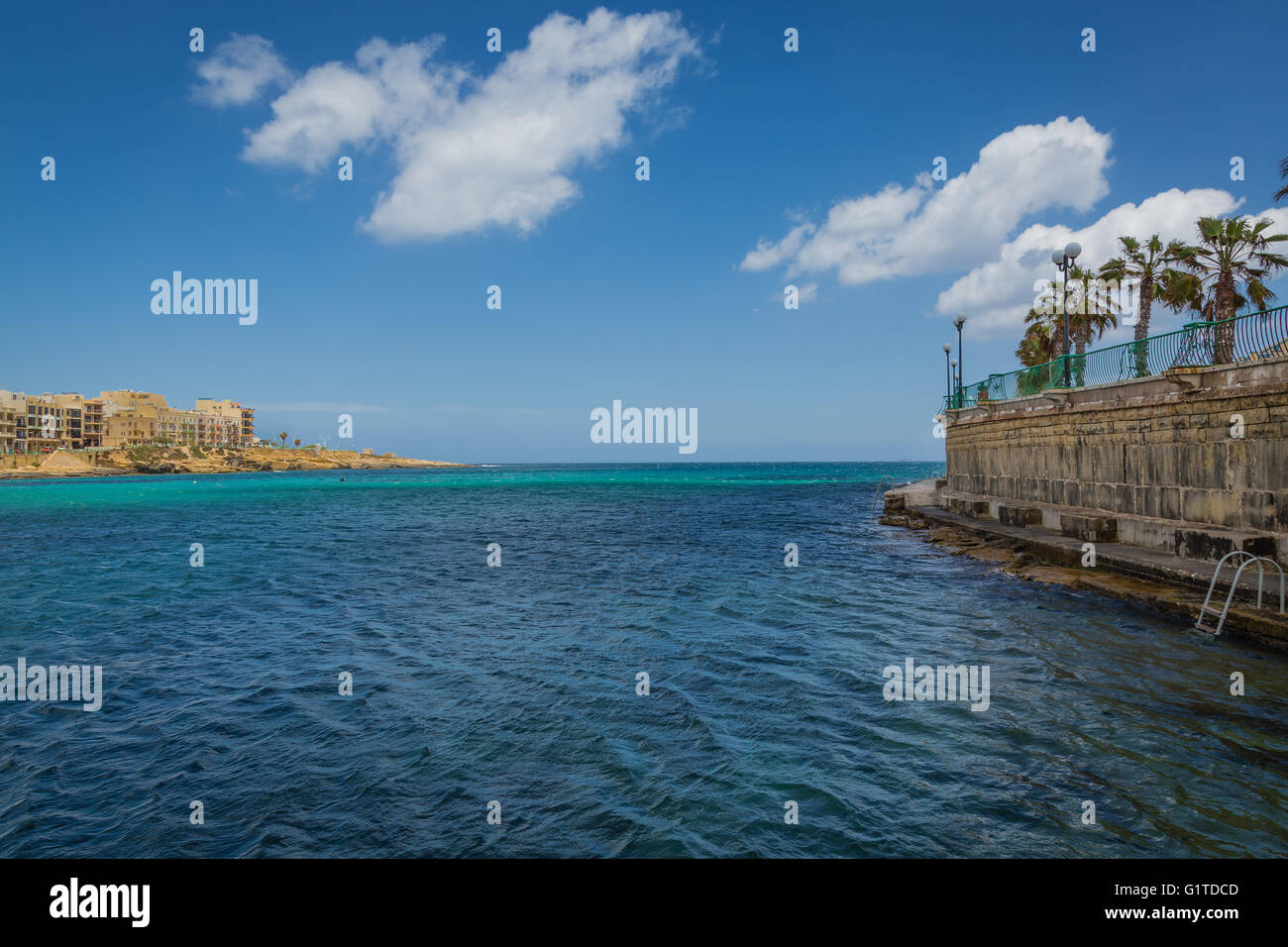 Marsaskala resort sull'isola di Malta nel mare mediterraneo Foto Stock