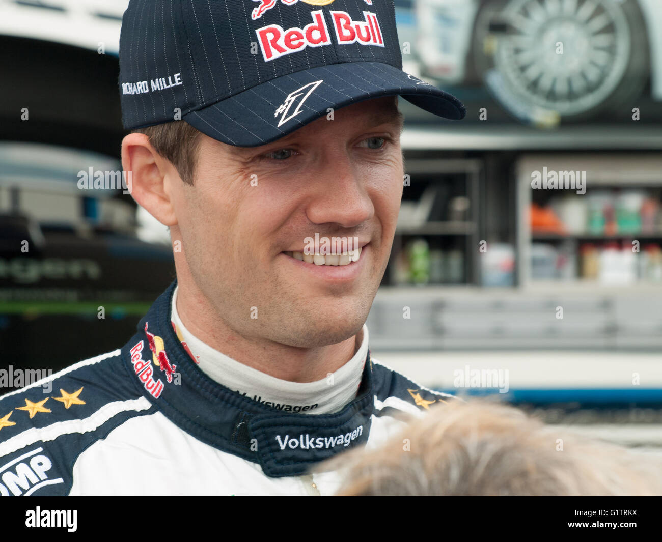 Oporto, Portogallo. Il 19 maggio 2016. Sebastien Ogier (FRA) Dopo la WRC Vodafone Rally de Portugal 2016 Shakedown in credito di Baltar: Daniel Amado/Alamy Live News Foto Stock