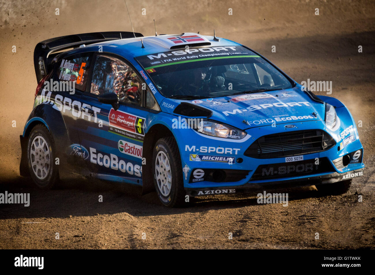 Lousada, Portogallo. 19 maggio, 2016. Mads Ostberg (NOR) e Ola floene (NOR) Citroen DS3 Wrc durante la wrc vodafone rally del Portogallo sss1 in lousada, Portogallo, credito: diogo baptista/alamy live news Foto Stock