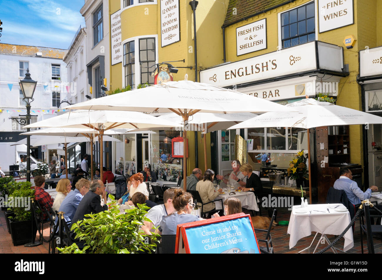 English's Seafood restaurant & Oyster Bar, le corsie, Brighton East Sussex, England, Regno Unito Foto Stock