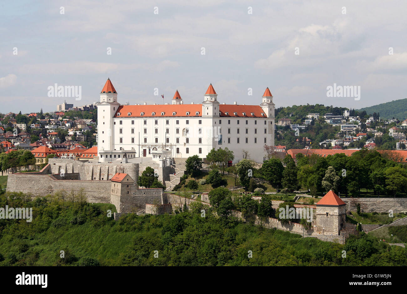Il castello di Bratislava nella Repubblica Slovacca Foto Stock