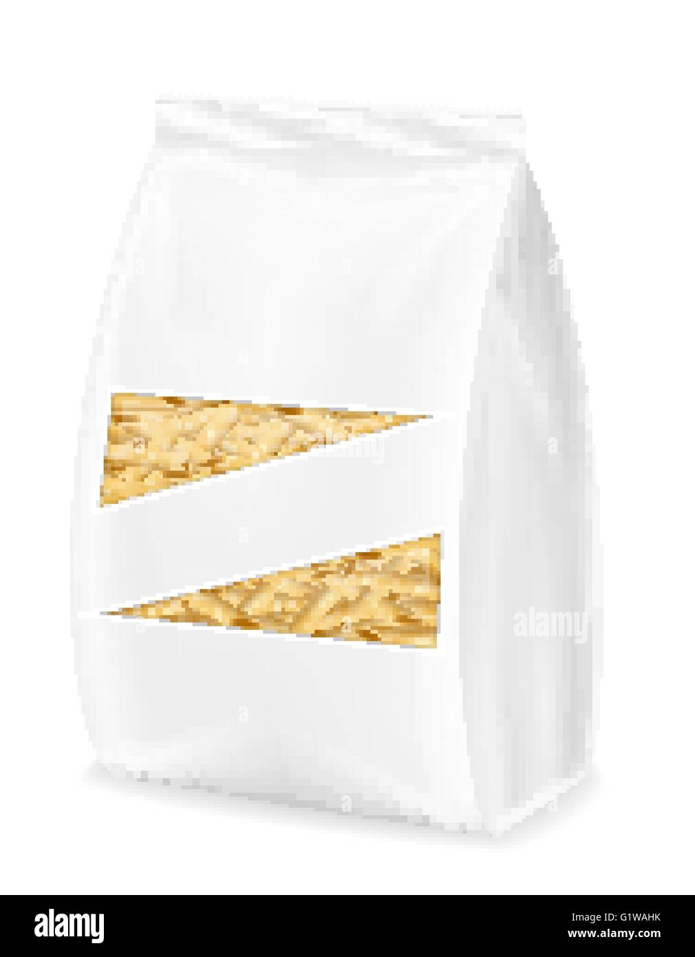 La pasta nel confezionamento di illustrazione vettoriale isolati su sfondo bianco Illustrazione Vettoriale