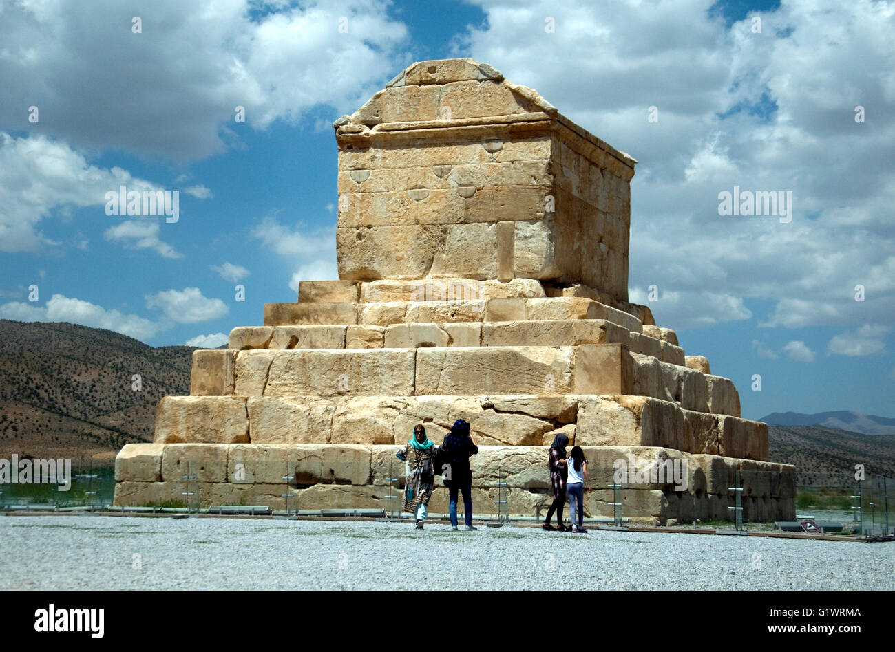 La tomba di Ciro il Grande, morto 529 a.e.v., a Pasargadae in Iran Foto Stock