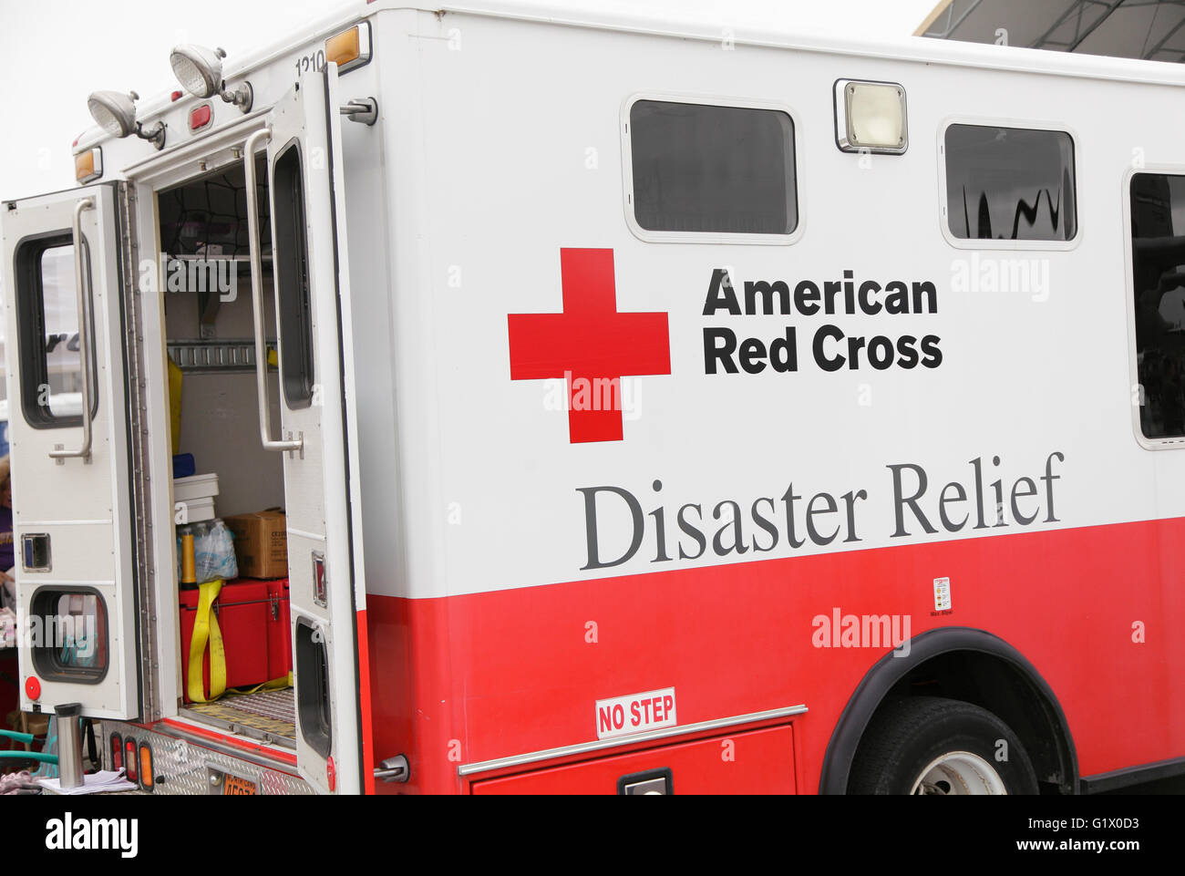 La Croce Rossa americana, Disaster Relief veicolo, STATI UNITI D'AMERICA Foto Stock