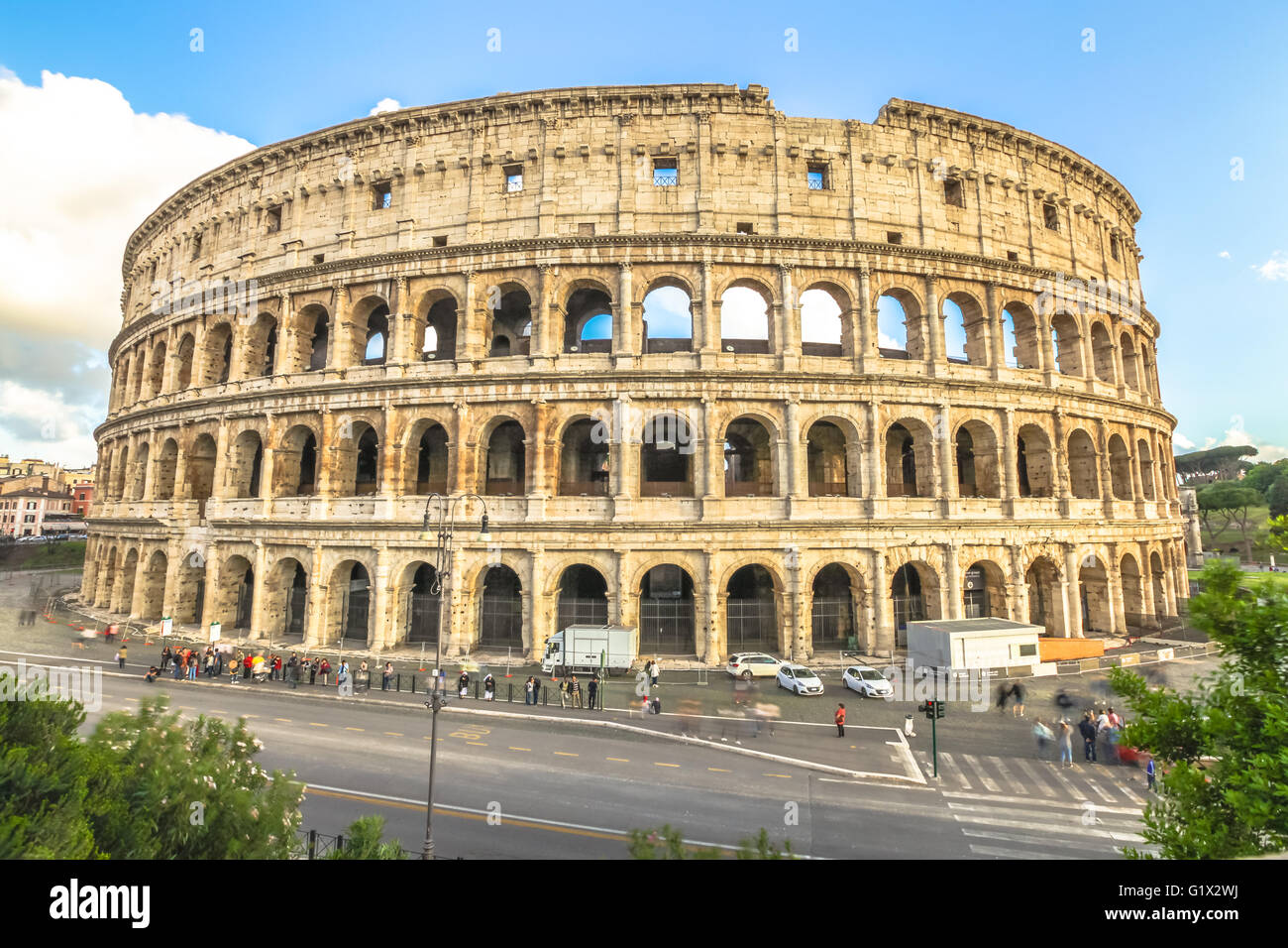 Colosseo vista aerea Foto Stock