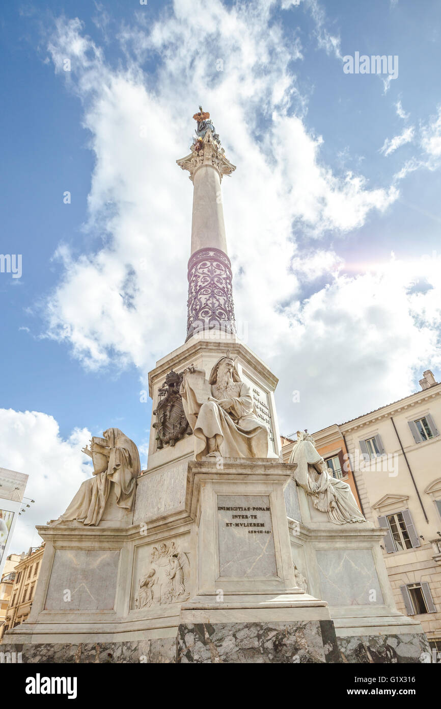 Piazza di Spagna Roma monumento Foto Stock