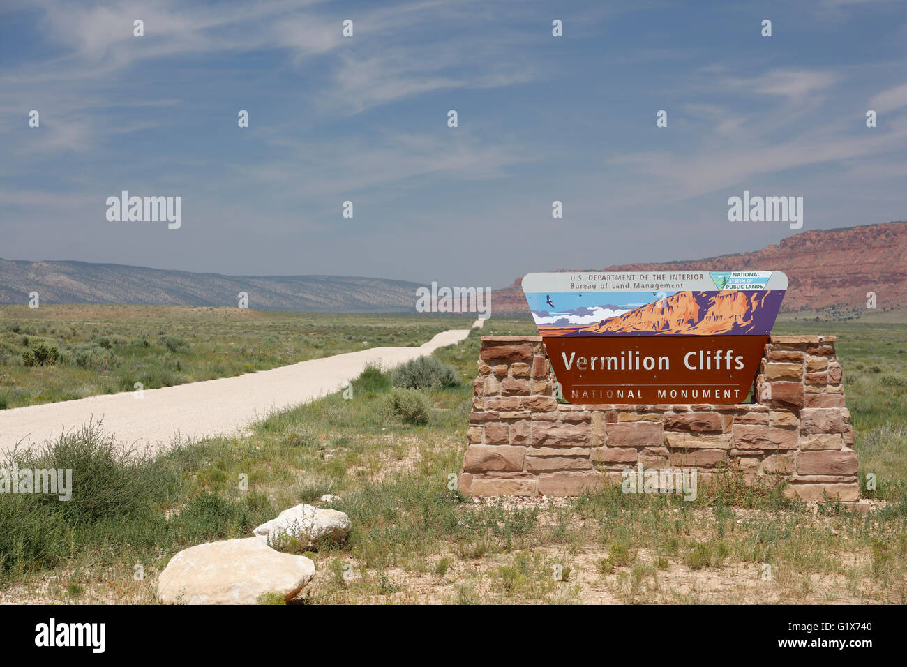 Segno Vermiglio scogliere Monumento nazionale sulla autostrada 89A, Arizona, Stati Uniti d'America Foto Stock