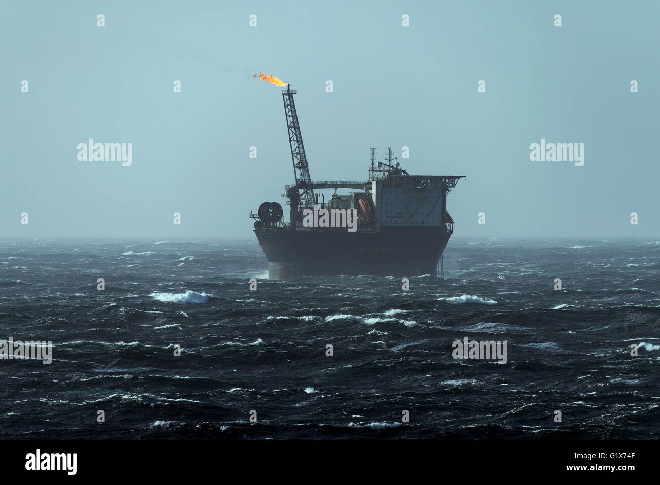 La produzione di olio di Sevan piattaforma Hummingbird, Castagno oilfield, esplorazione, Mare del Nord Foto Stock