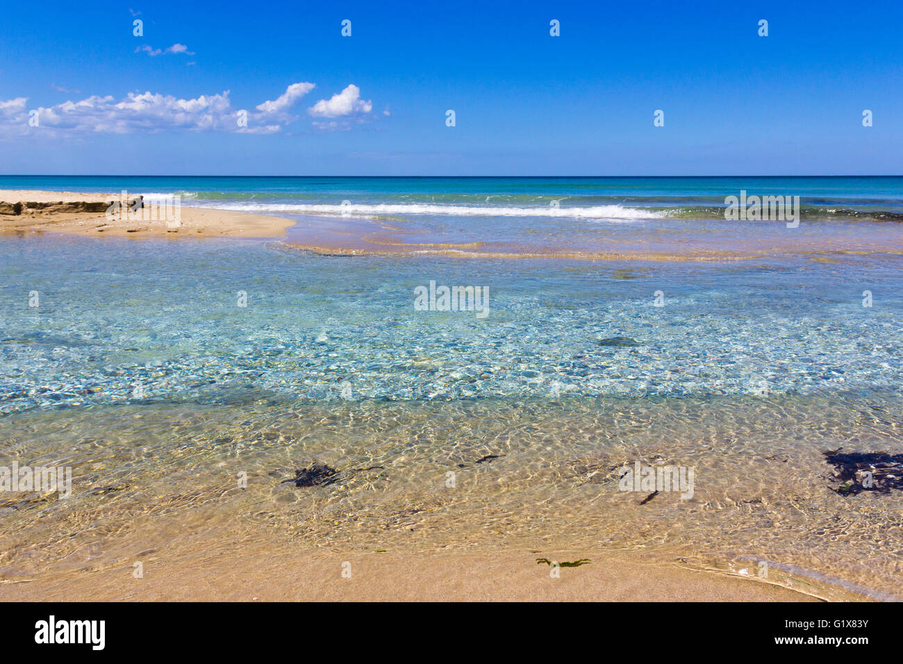 Mare del Salento, acque chiare Foto stock - Alamy
