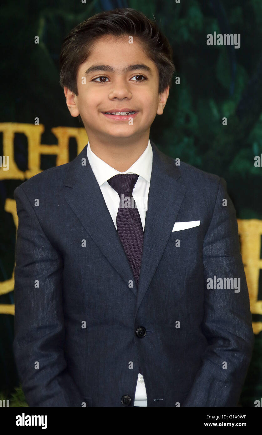 Aprile 11, 2016 - Neel Sethi frequentando il Libro della Giungla Premiere europeo al BFI Imax a Londra, Regno Unito. Foto Stock