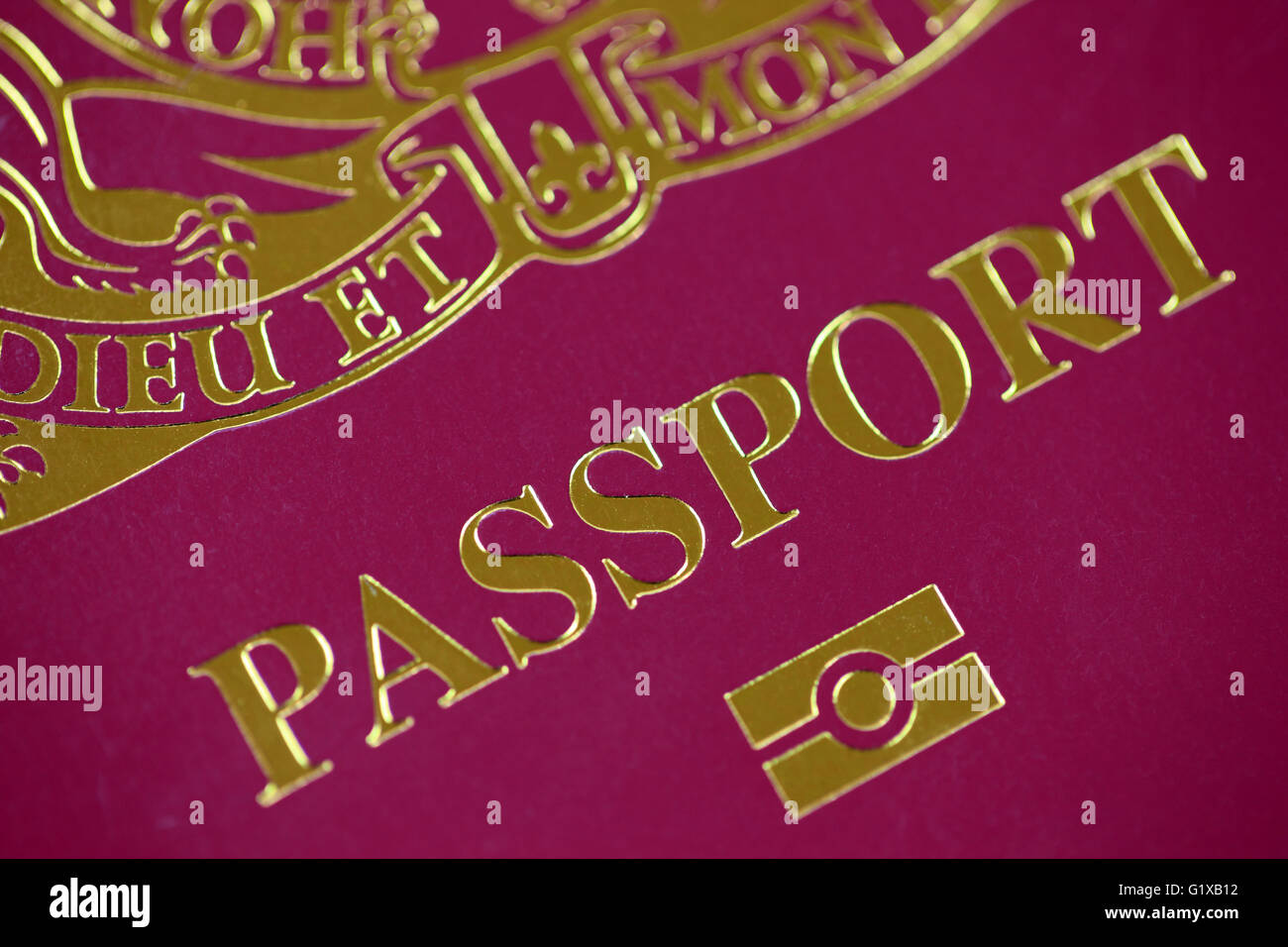 British passaporto biometrico Foto Stock