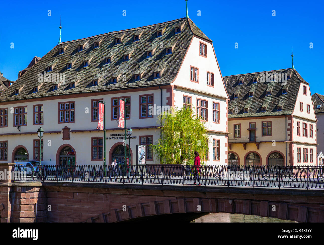 La Grande Boucherie edificio del XVI secolo, che ospita il museo storico di Strasburgo, Alsazia, Francia, Europa Foto Stock