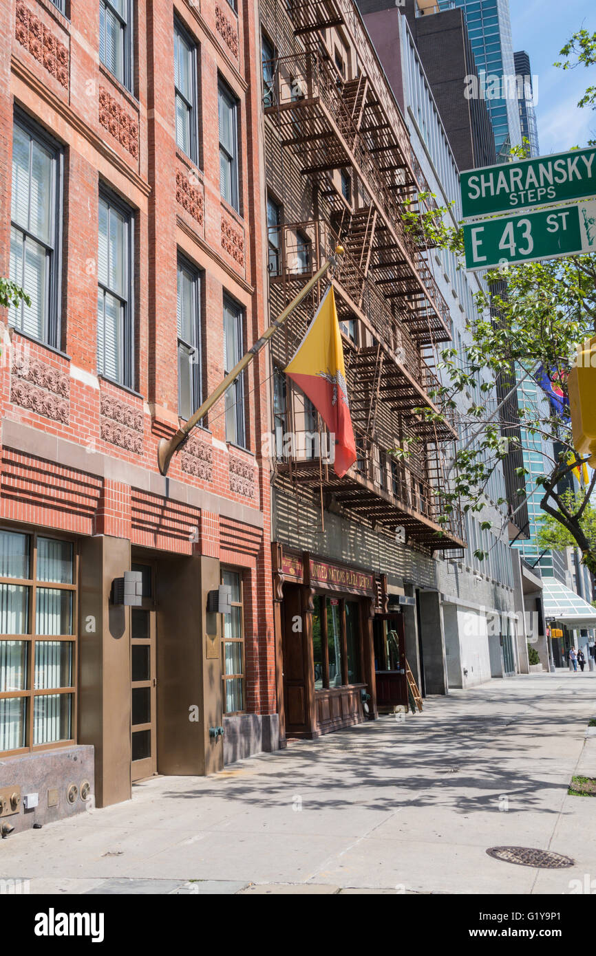 Missione permanente del Regno del Bhutan presso le Nazioni Unite a New York Foto Stock