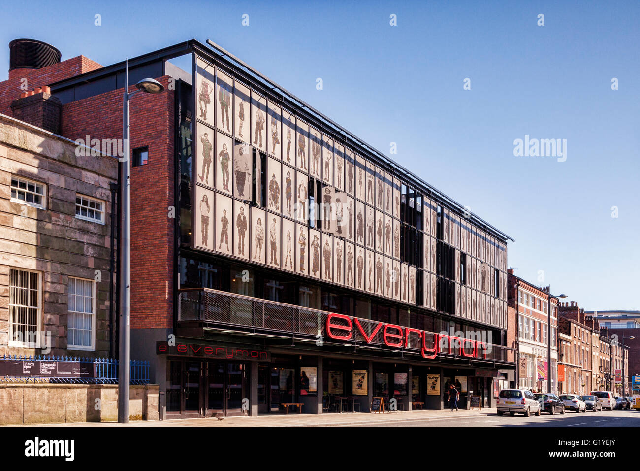 Everyman Theatre, Williamson Square, Liverpool, in Inghilterra, Regno Unito Foto Stock