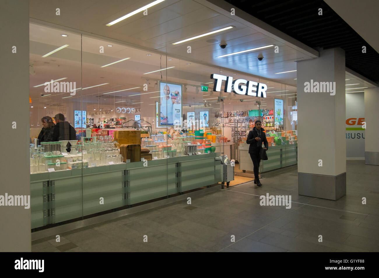 Tiger varietà store in Regent Arcade, Regent Street a Cheltenham, Gloucestershire, Regno Unito Foto Stock