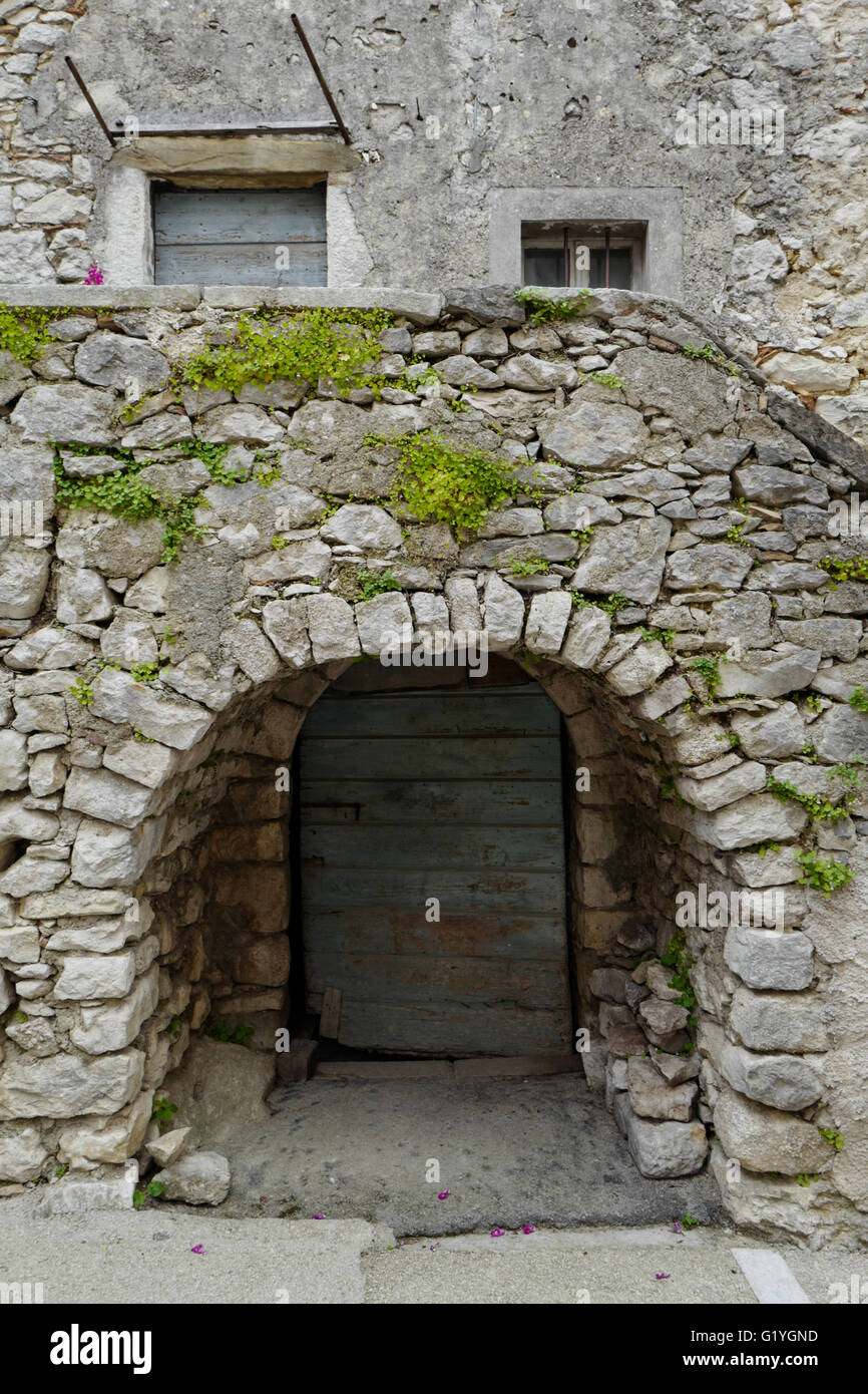 Vecchia casa di pietra in Pican Istria Croazia Foto Stock