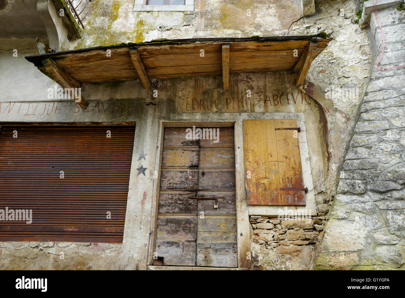 Vecchia casa in Pican Istria Croazia Foto Stock
