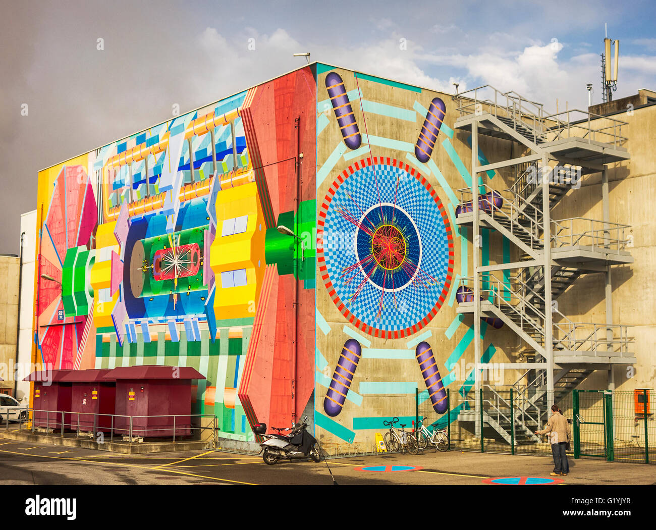 Atlas Lab costruzione presso il CERN Foto Stock