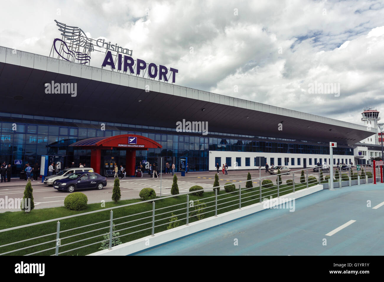 Chisinau in Moldova - 18 Maggio 2016: La Chisinau International Airport (KIV) edificio a Chisinau, in Moldavia Foto Stock
