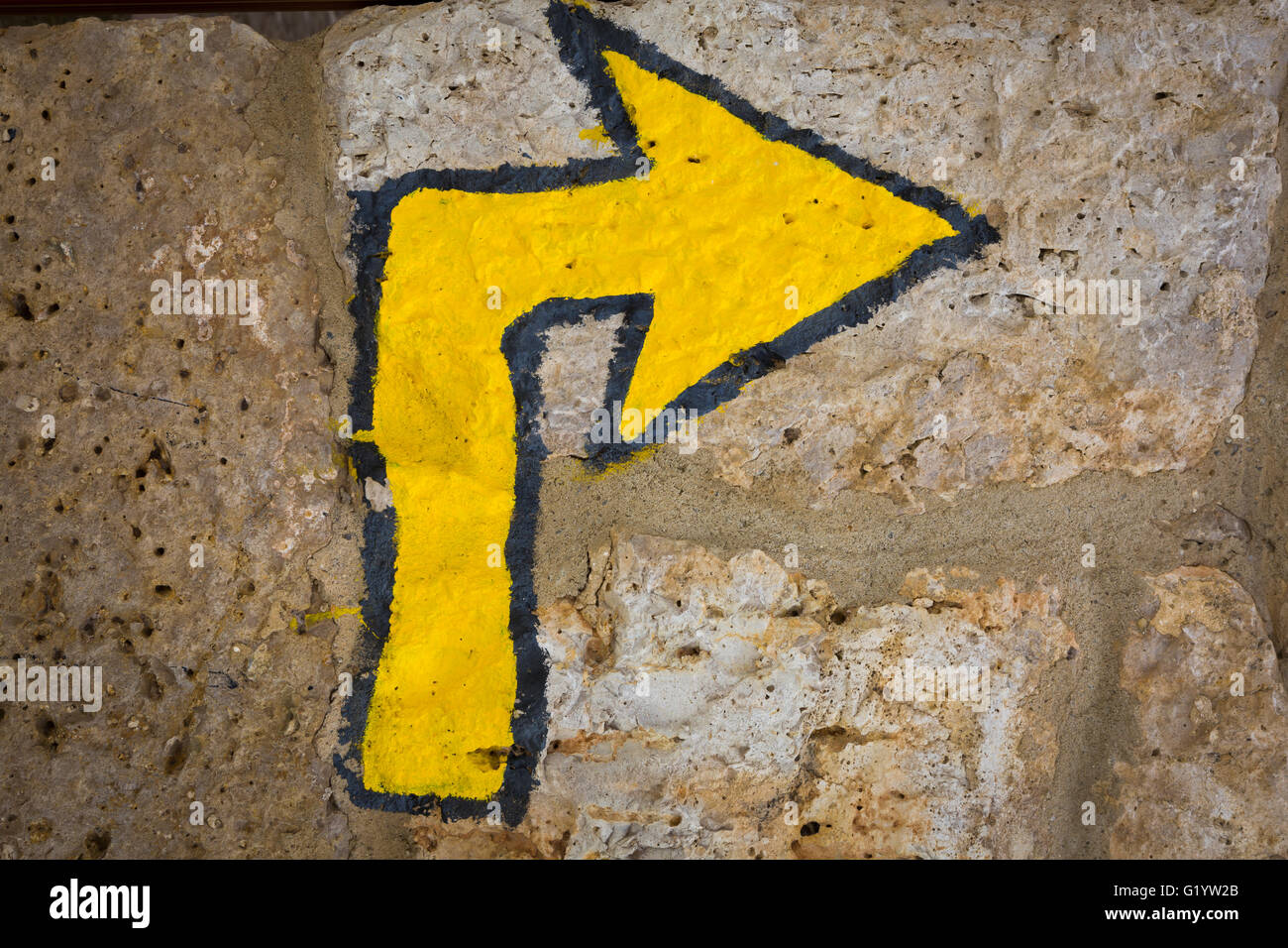 Camino de Santiago cammino di pellegrinaggio da St Jean Pied de Port, la Francia a Burgos Spagna. Foto Stock