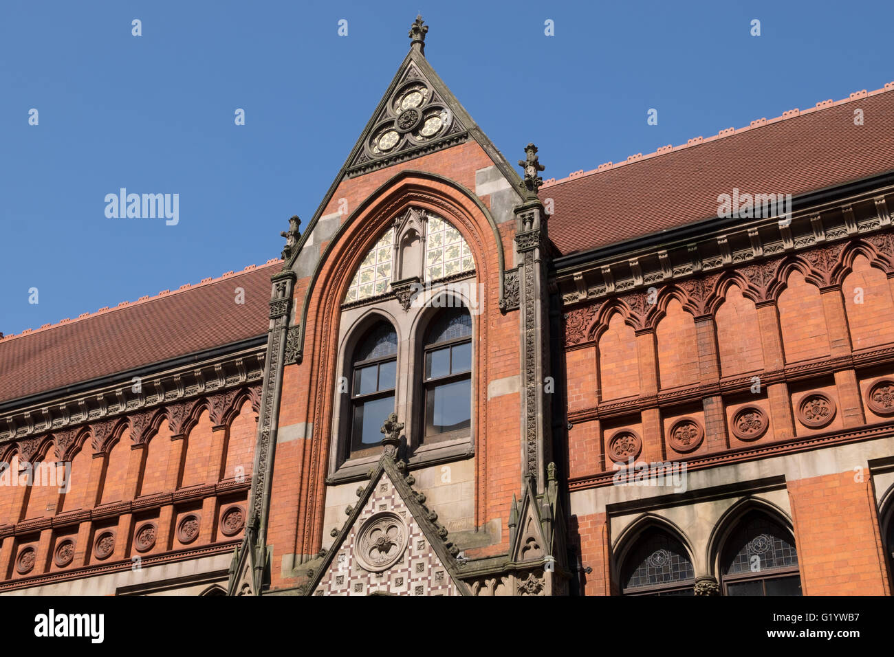 Dettaglio di stile gotico veneziano di Birmingham School of Art, REGNO UNITO Foto Stock