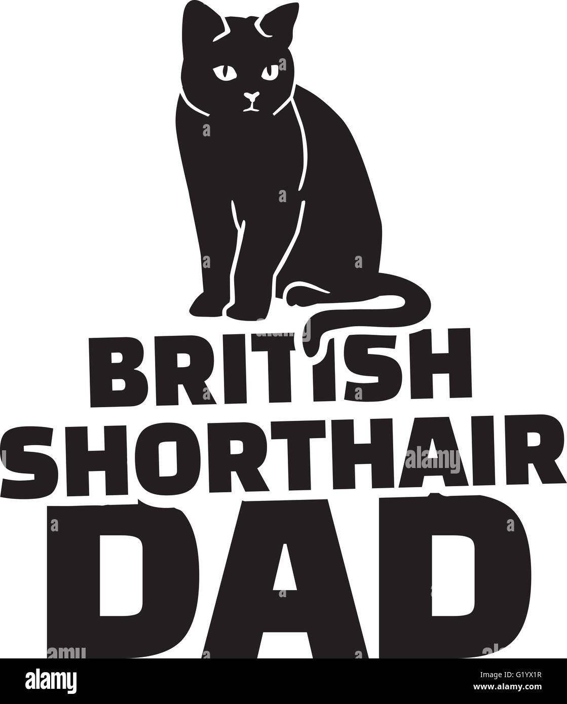 British Shorthair papà Illustrazione Vettoriale