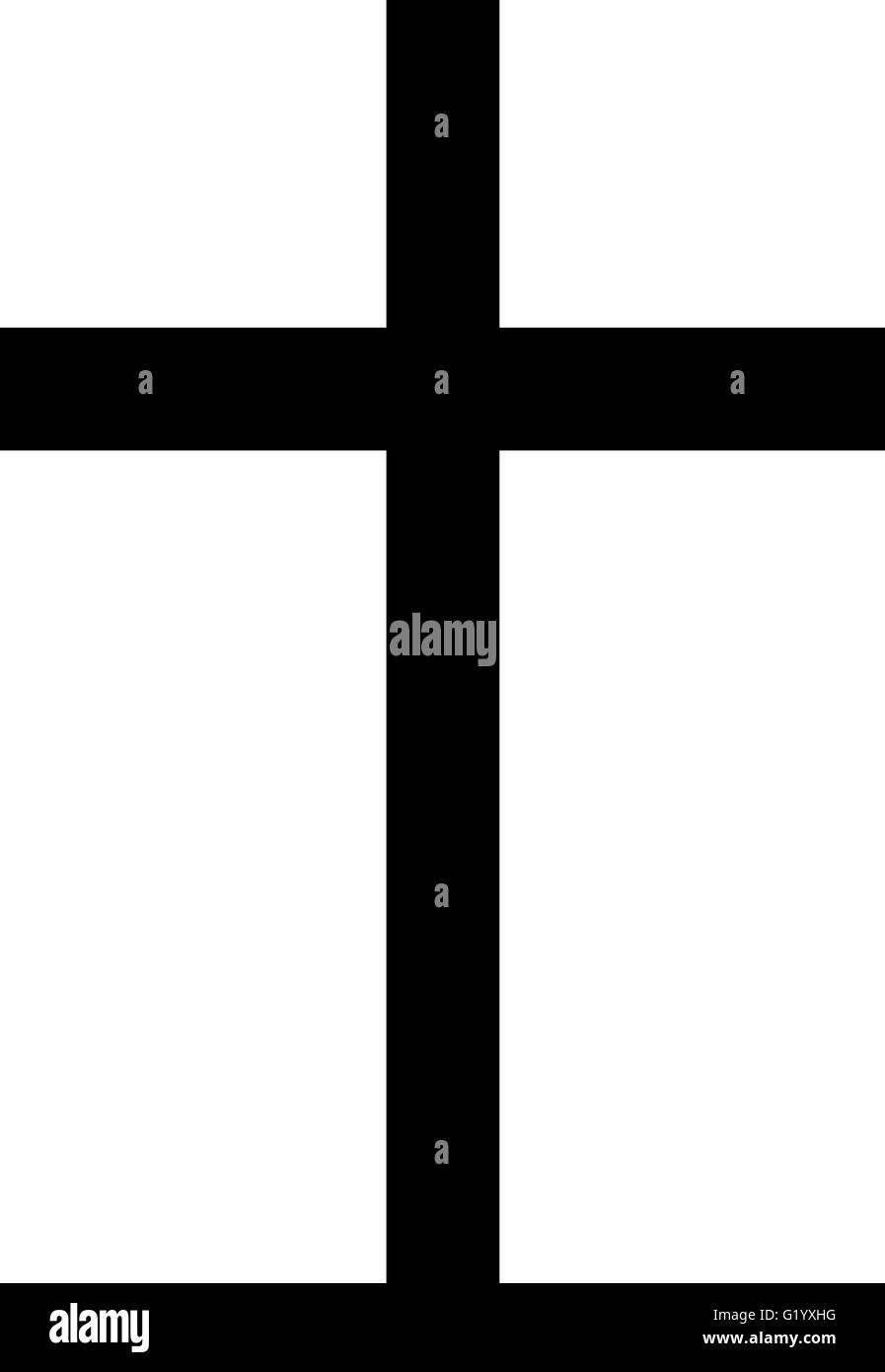 Sottile croce cristiana Illustrazione Vettoriale