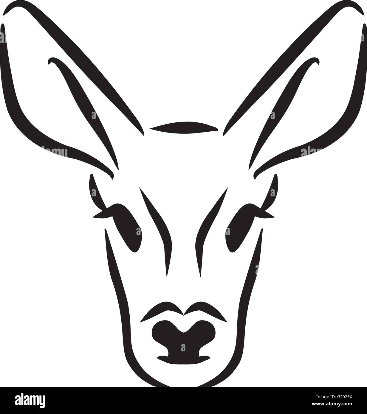 Testa di capriolo Illustrazione Vettoriale