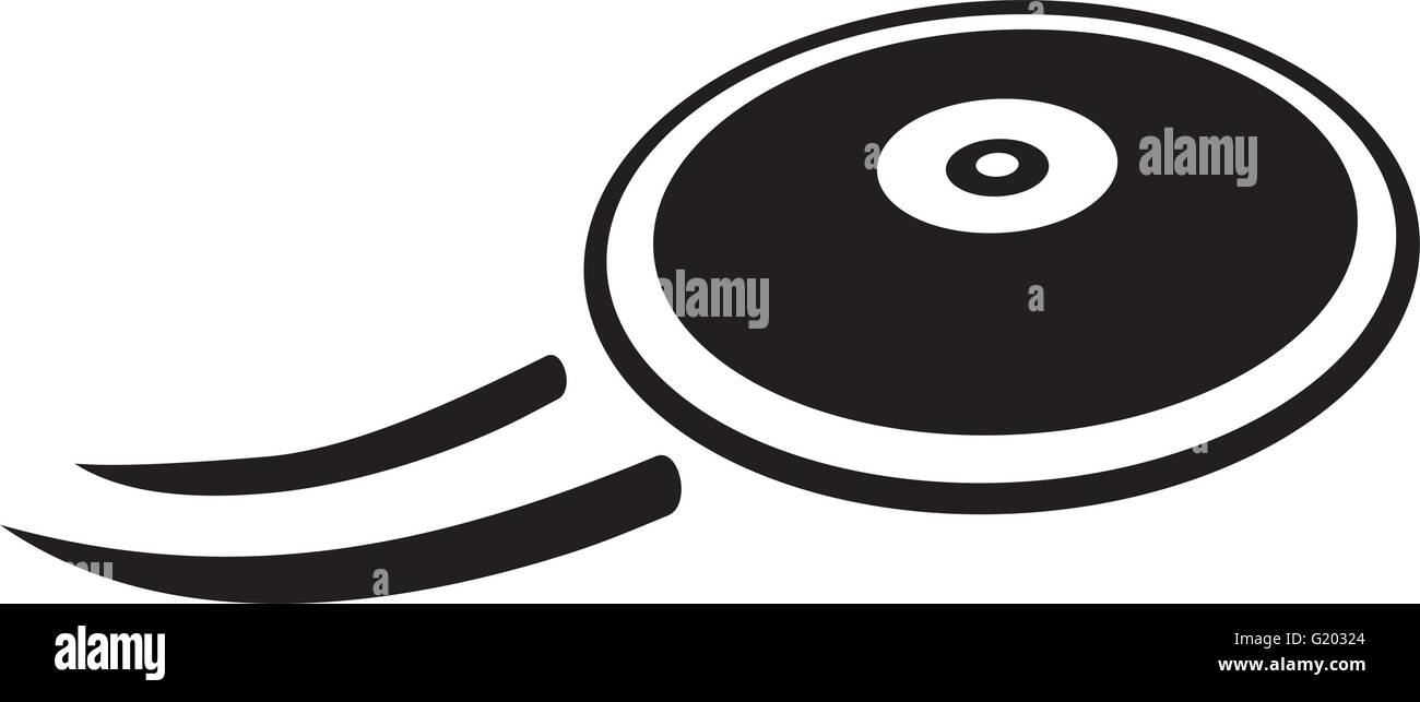 Lancio del disco volante Illustrazione Vettoriale