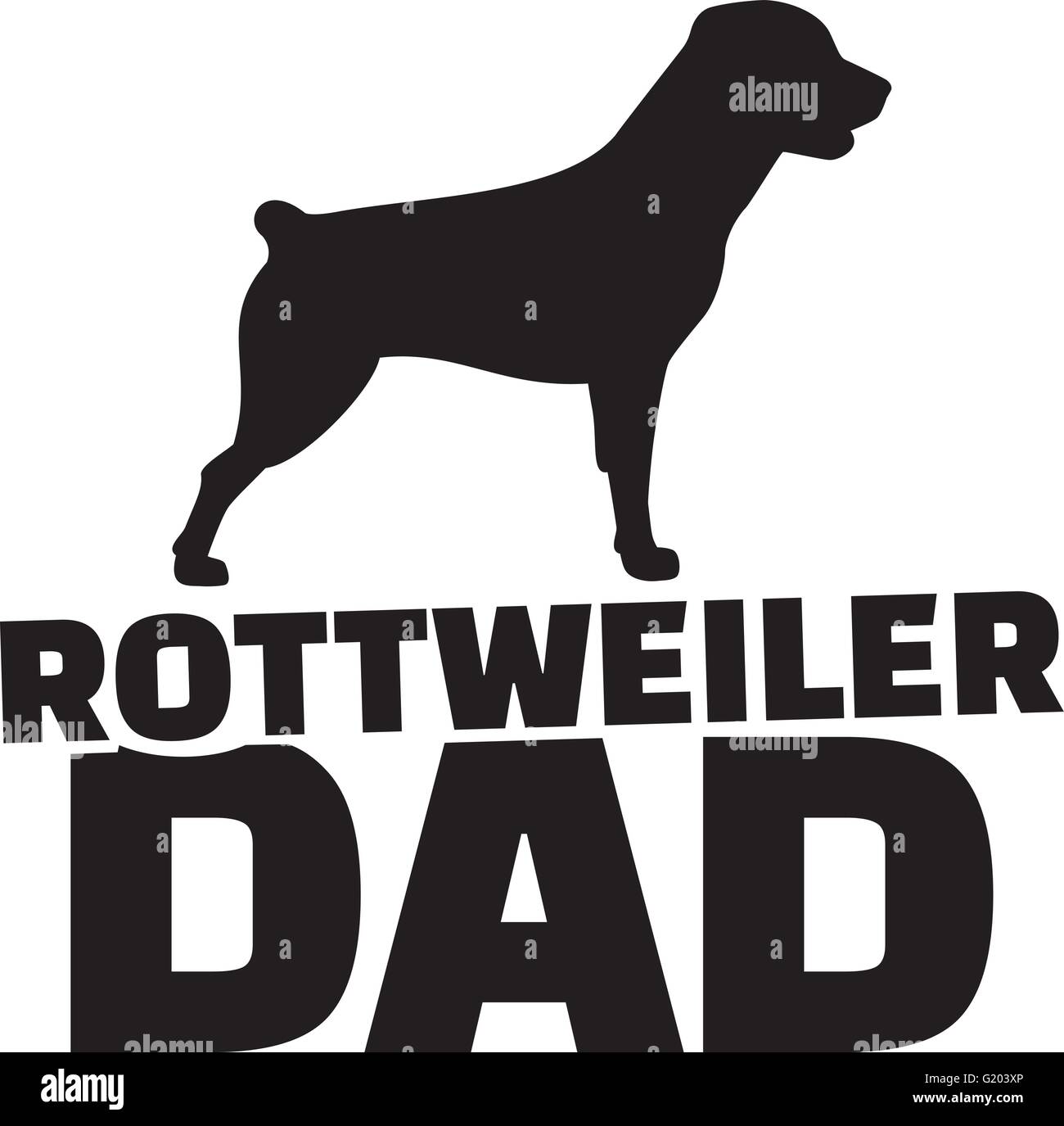 Papà di Rottweiler Illustrazione Vettoriale