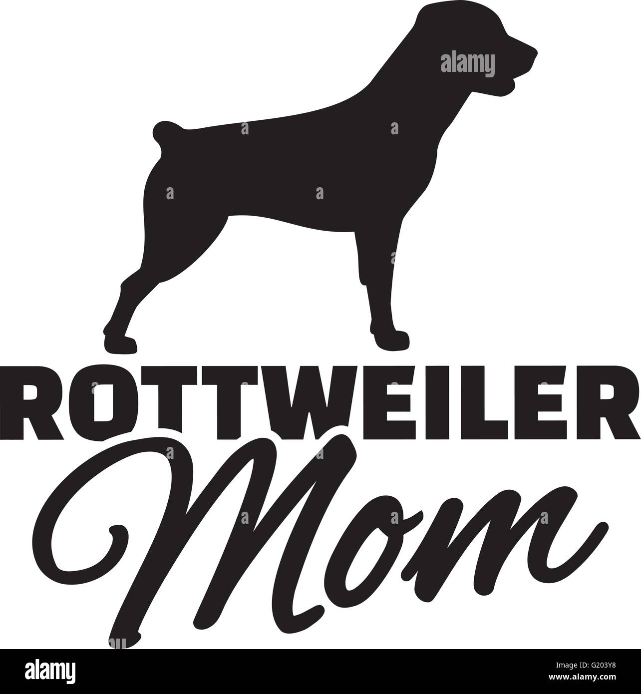 Mamma rottweiler Illustrazione Vettoriale