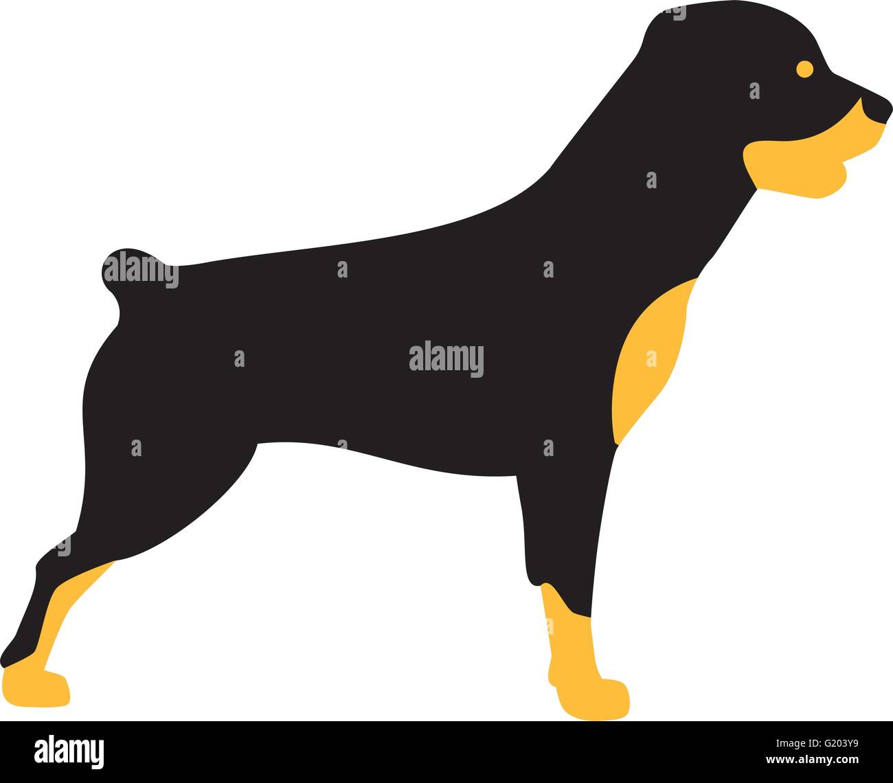 Rottweiler pittogramma Illustrazione Vettoriale