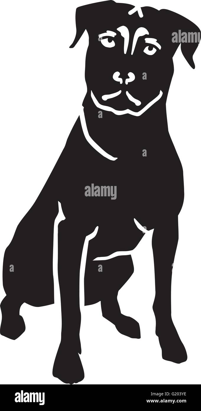Udienza Rottweiler Illustrazione Vettoriale