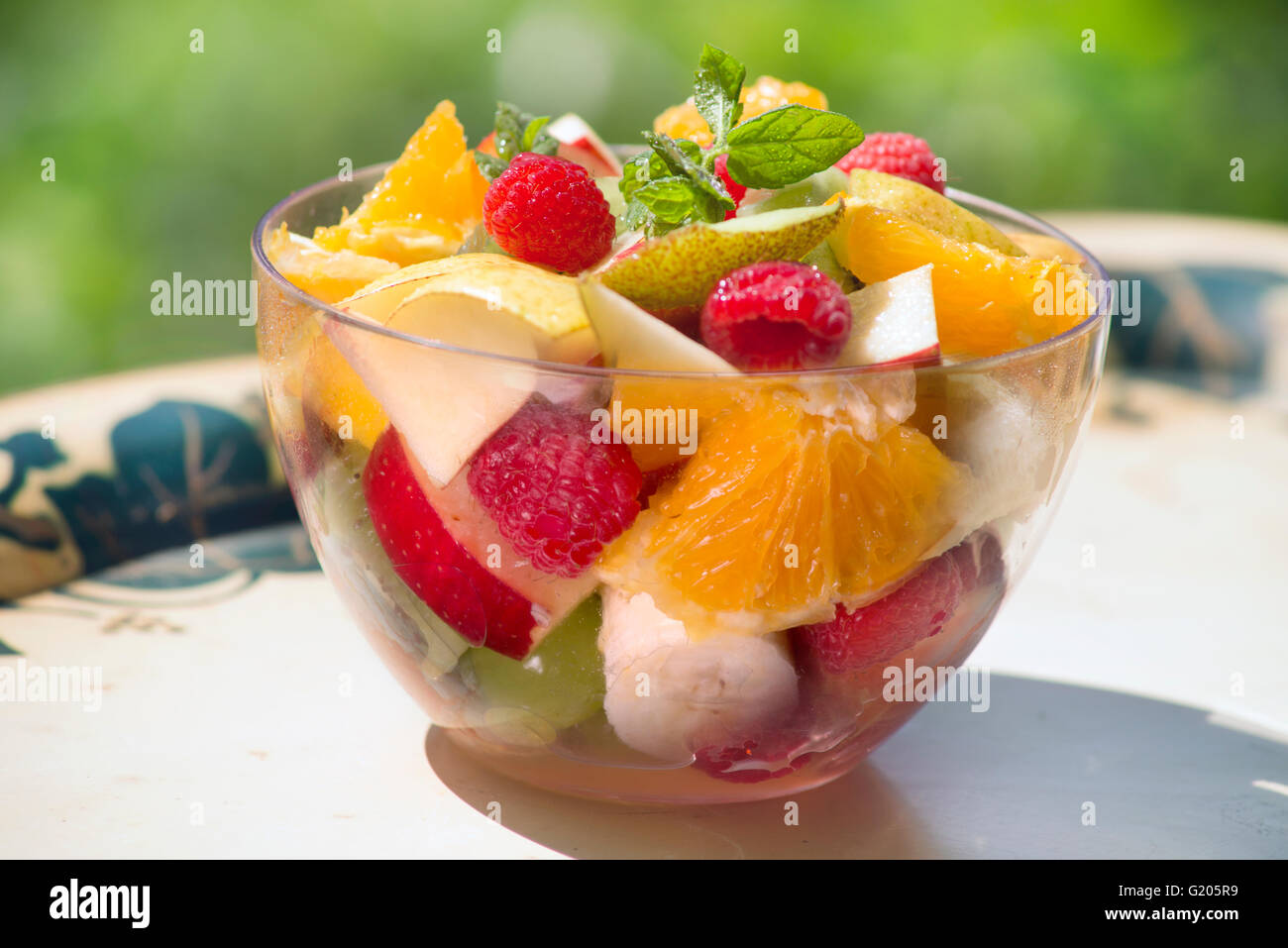 Coppa di frutta insalata Foto Stock