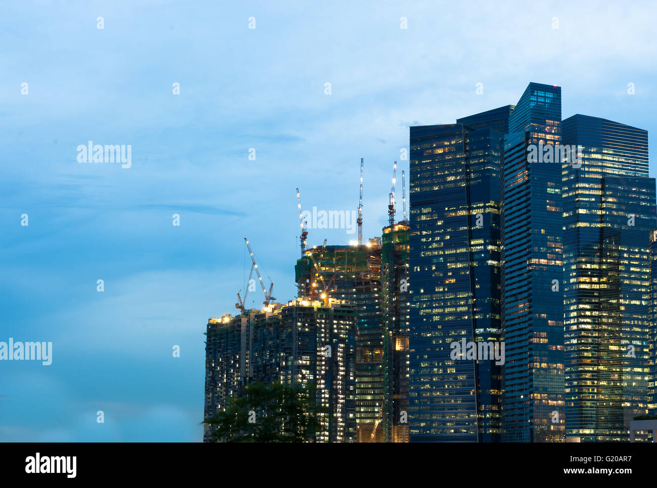 Il cityscape architettura building business Metropolis concept Foto Stock