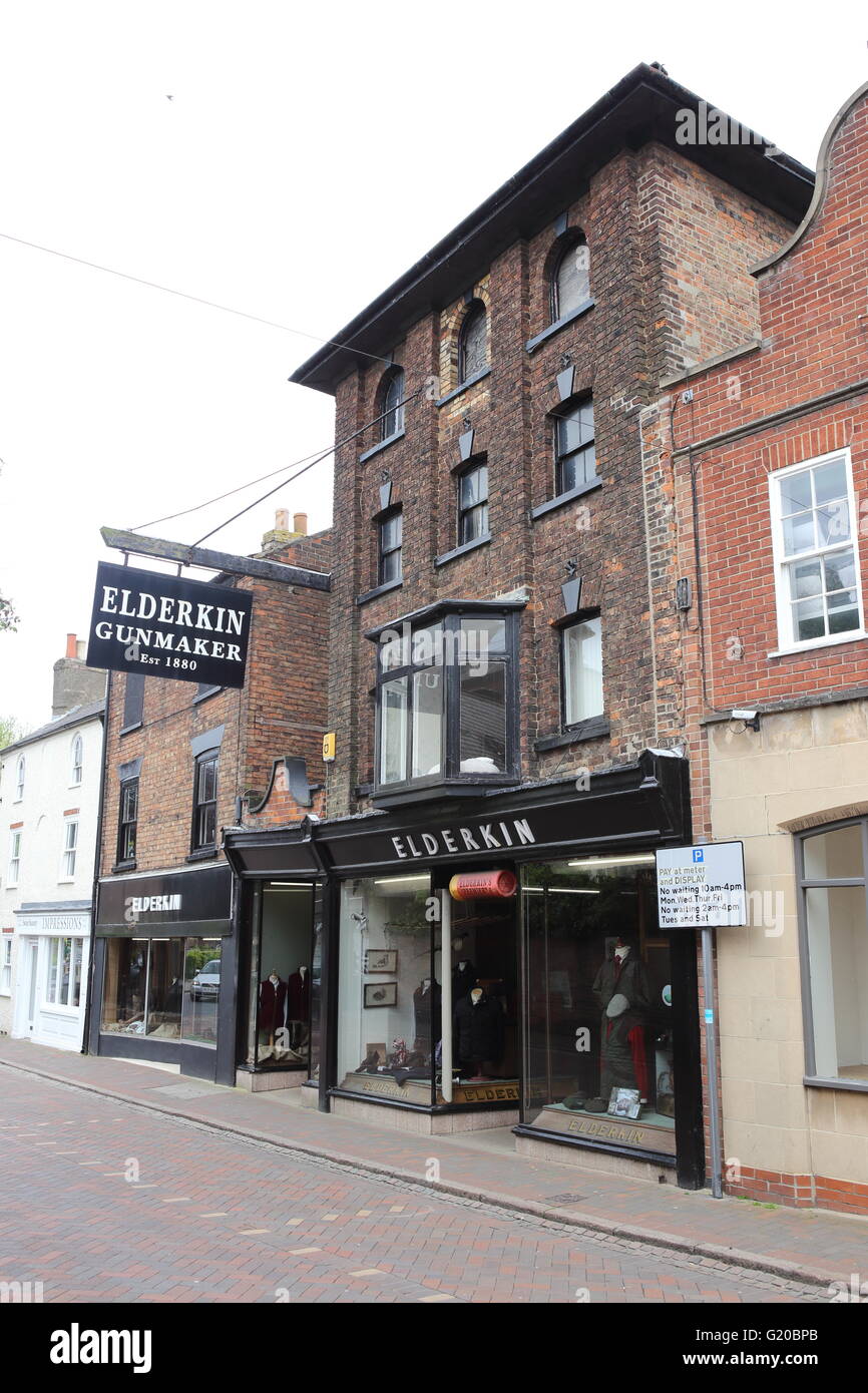 Elderkin Gun makers storico negozio in Spalding Lincolnshire UK Foto Stock