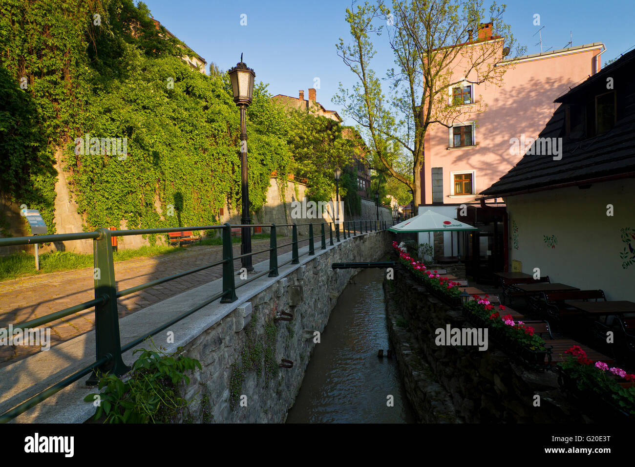 Przykopa street di Cieszyn. Una stretta strada incantevole al fianco di Mlynowka canal - a volte chiamato "Venezia di Cieszyn'. La Polonia. Foto Stock Przykopa street di Cieszyn. Una stretta strada incantevole al fianco di Mlynowka canal - a volte chiamato "Venezia di Cieszyn'. La Polonia. Foto Stock