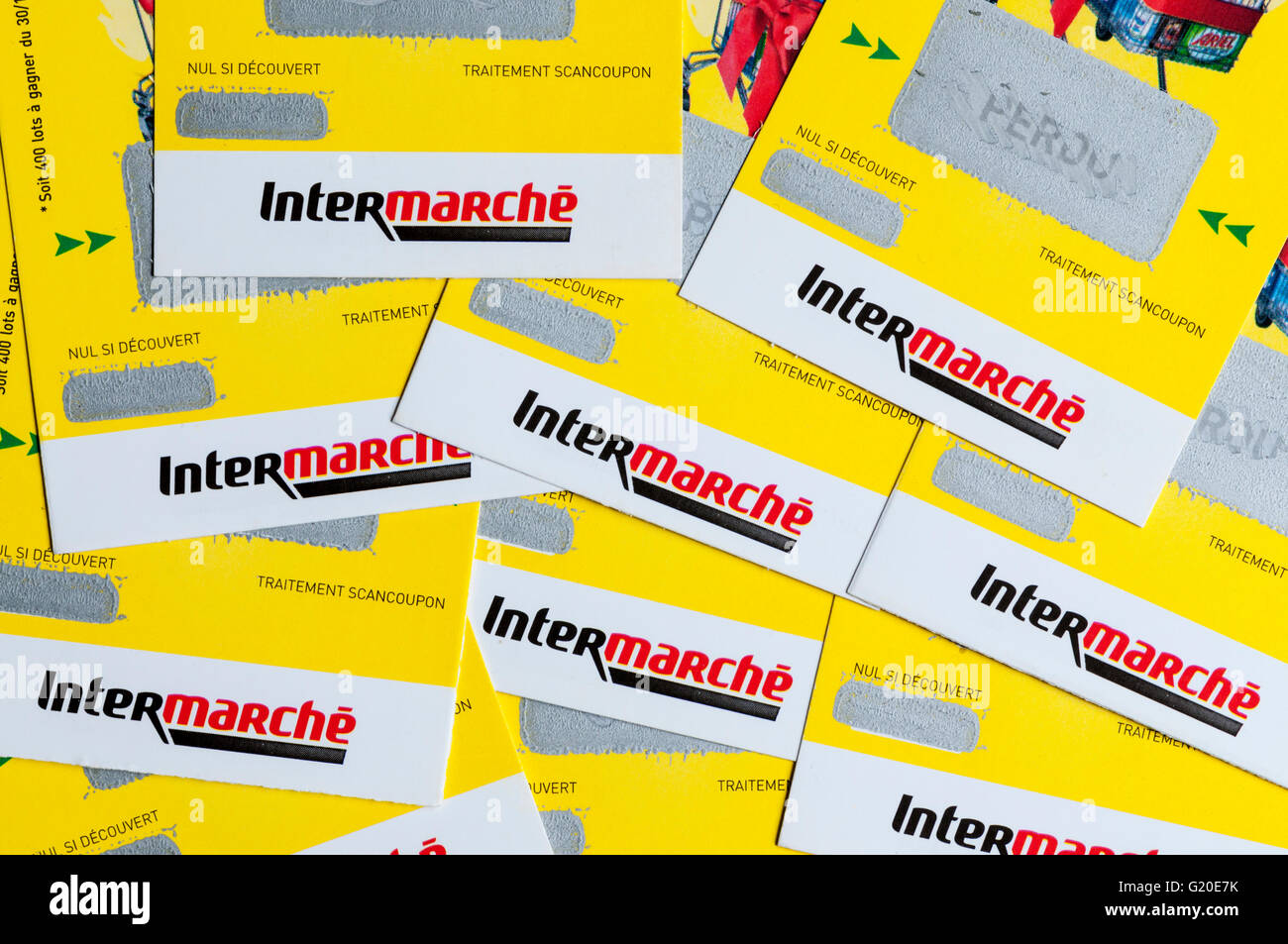 Intermarché carte. Foto Stock