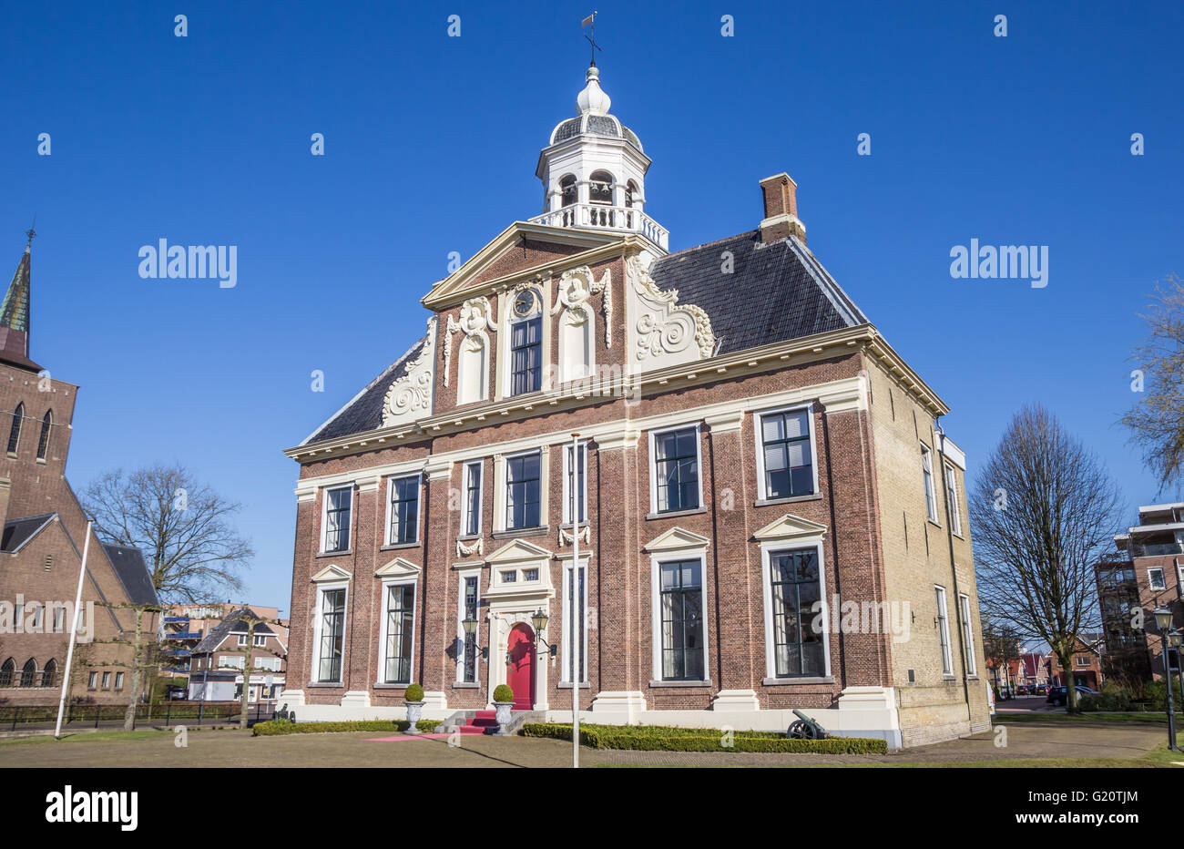 Palazzo storico Crackstate nel centro di Heerenveen, Paesi Bassi Foto Stock