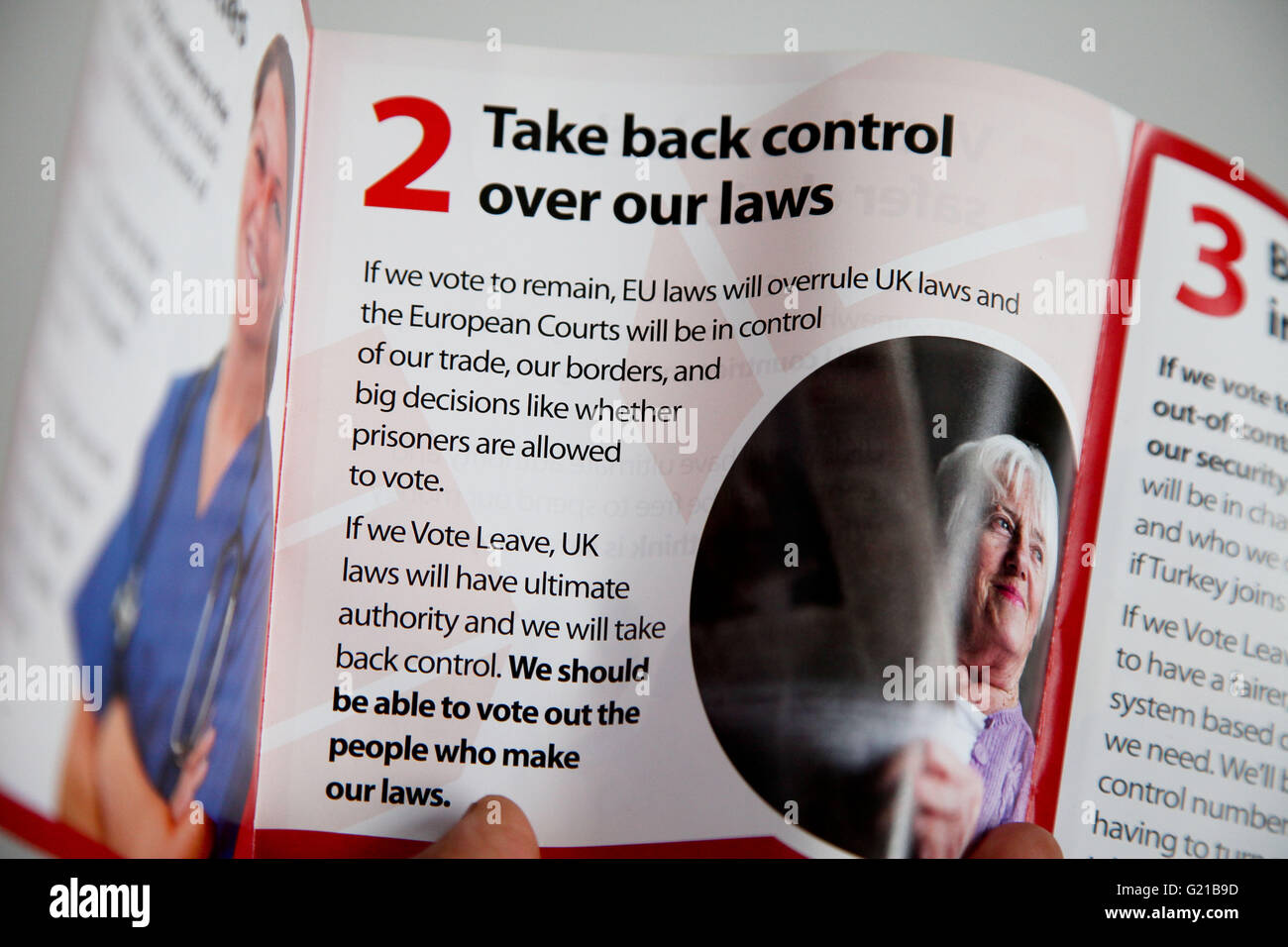 A nord di Londra, UK, 22 maggio 2016 - Campagna foglietto dalla votazione lasciare credito UE: Dinendra Haria/Alamy Live News Foto Stock