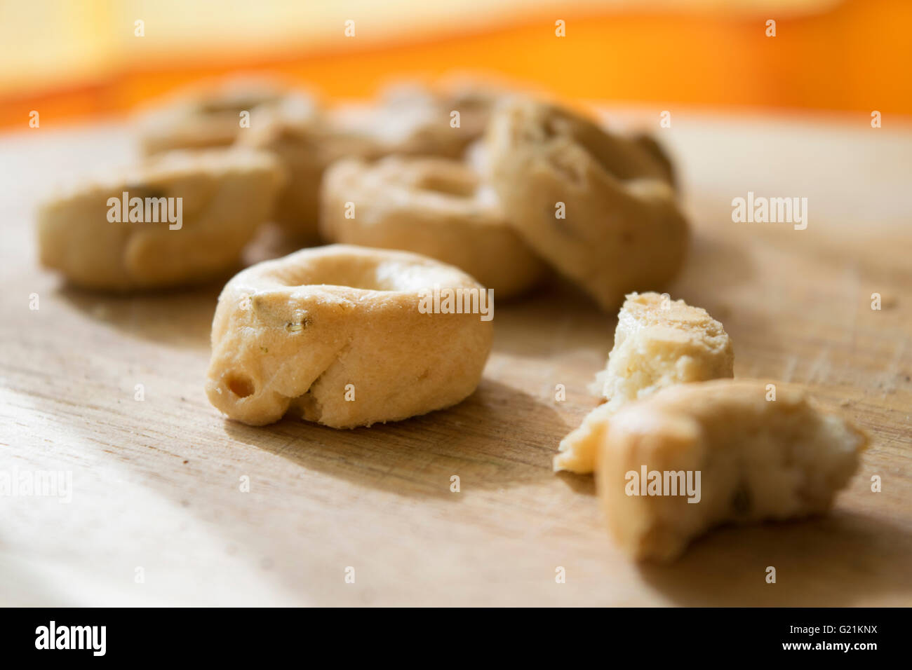 Apuleian taralli italiano toroidale snack Foto Stock