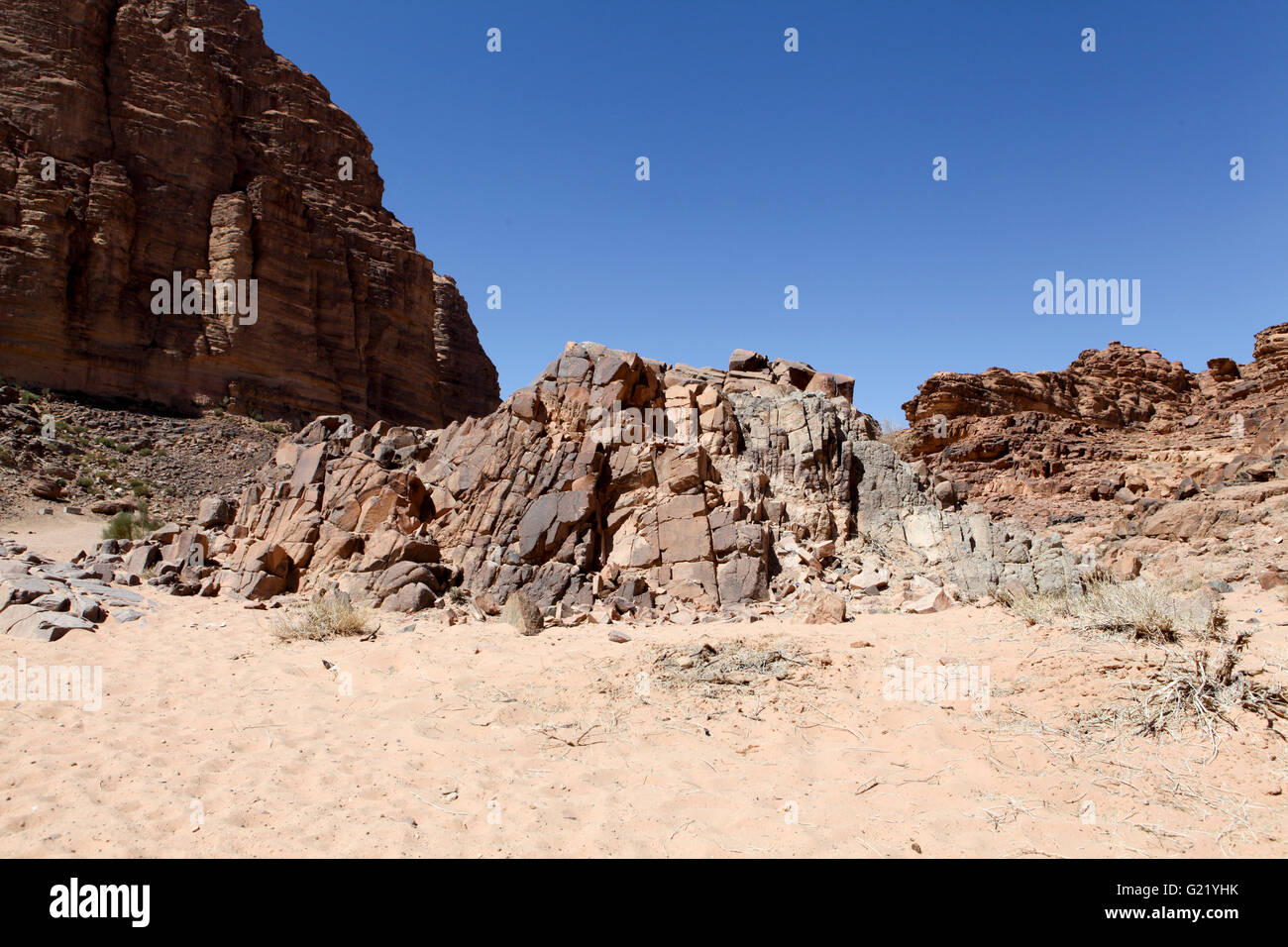 Il Wadi Rum, Giordania Foto Stock