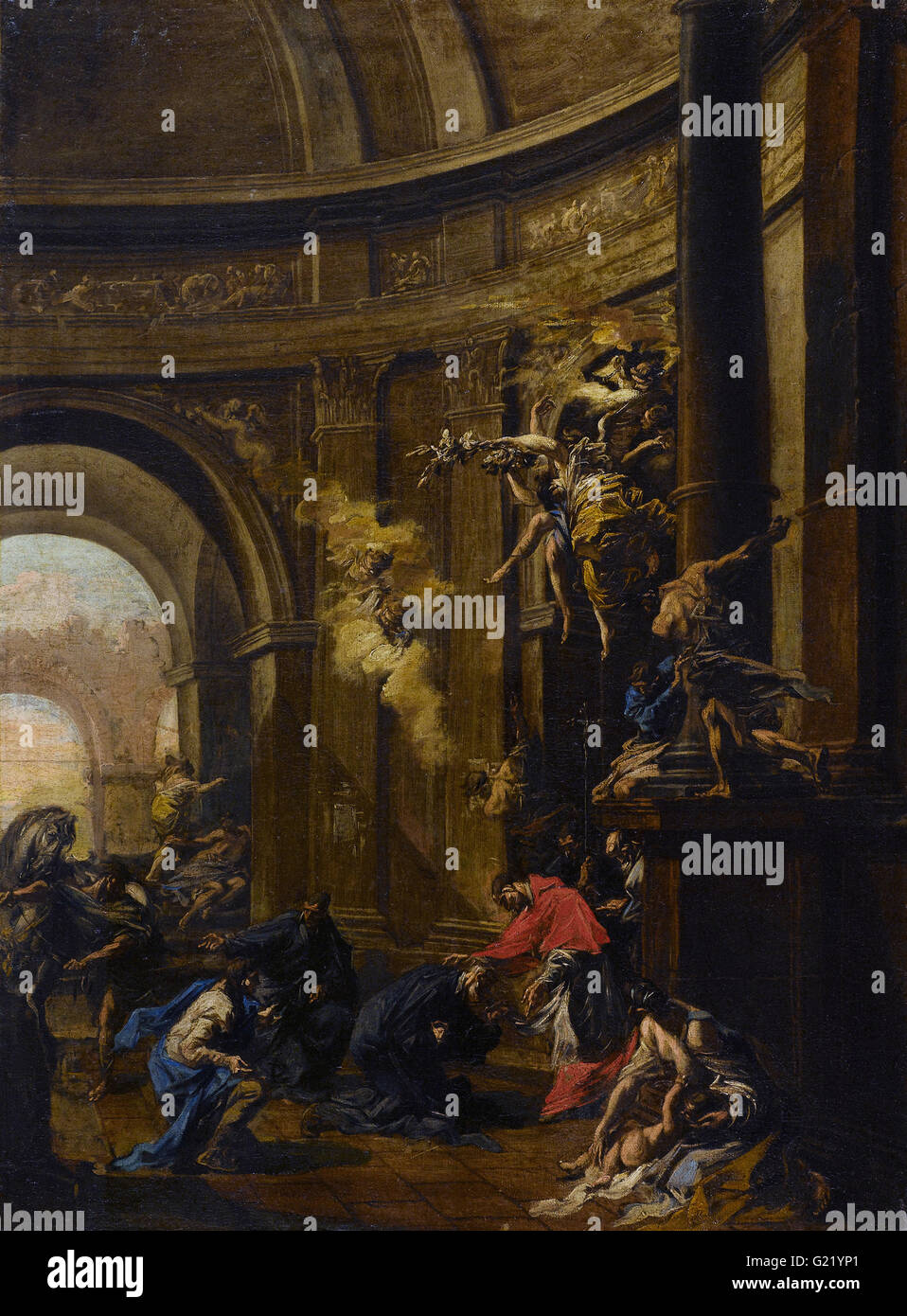 Alessandro Magnasco - San Carlo Borromeo ricevendo gli Oblati - Museo Poldi Pezzoli Foto Stock